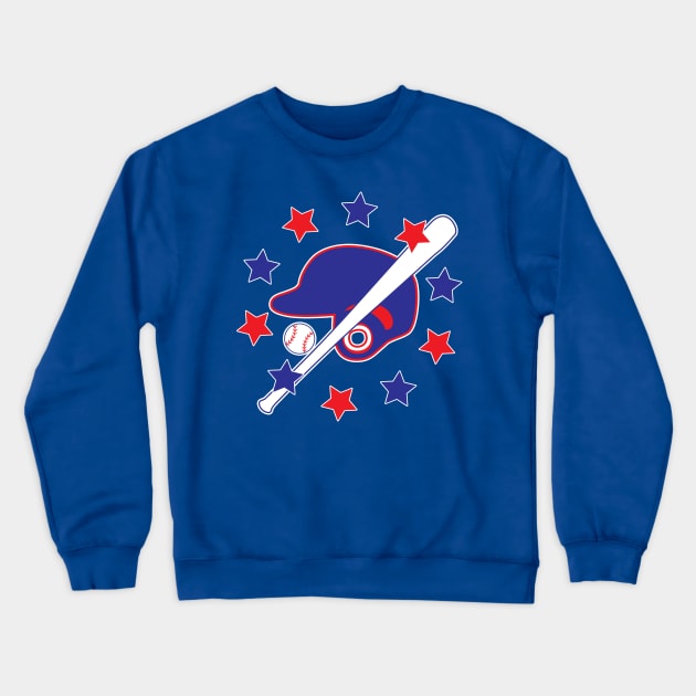 Baseball Helmet and Bat Crewneck Sweatshirt by Scar